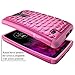 LG G Flex 2 Case, Style4U G Flex 2 Studded Rhinestone Crystal Bling Hybrid Armor Case Cover for LG G Flex 2 (2015 Release) with 1 Stylus [Hot Pink / Hot Pink]