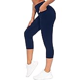 THE GYM PEOPLE Women's High Waist Tummy Control Capris Leggings