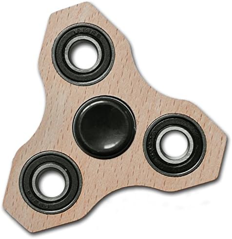 Hand Spinner Wood Toy - Fidget Focus Toy with Never-Ending Spin - Made from Highest Quality Bearings + Wood - Relieve Your ADHD and Stress at Work