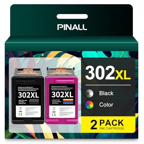 PINALL 302 XL Druckerpatronen Ersatz Kompatibel für HP 302 Druckerpatronen Multipack für OfficeJet 3831 3830 3833 HP Envy 4525 4520 4527 4524 Deskjet