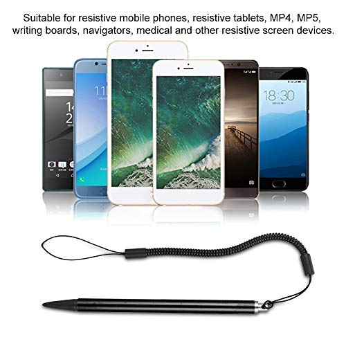 Spring Rope Touch Pen Painting Resistive Touchscreen Hard-tip Stylus for POS/PDA/Industrial PC/Car Navigatior, etc(Black)