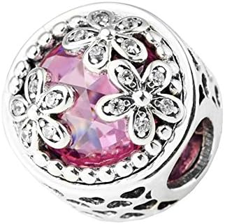 TRENDTIDE Spring Collection 925 Sterling Silver Dazzling Daisy Meadow Charm Bead DIY Fits for European Bracelets Jewelry