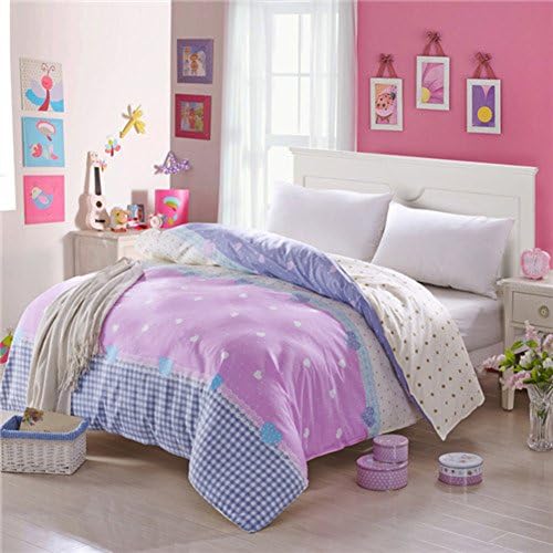 Modern simple flowers/Floral Striped Thickened 100% Cotton Quilt Cover-N 150x210cm(59x83inch)