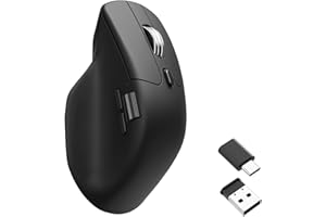 Keychron M6 1000 Hz Silent Wireless Bluetooth 5.1/2.4 GHz/Wired Optical Mouse, Lightweight 78g Programmable PixArt 3395 Senso