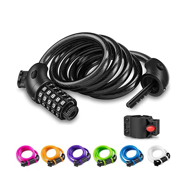 Bike Locks UBULLOX Bike Chain Lock 3FT Bike Lock 5-Digit