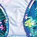 Girls One Piece Swimsuits Hawaiian Ruffle Swimwear Beach Bathing Suit Blue Size 8/8t