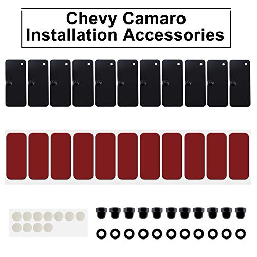 E-cowlboy Rear Window Louvers Hardware Kits Installation Accessories with Double Sided Mounting Tape 3M for Ford Mustang Dodge Challenger Camaro（12pcs） - Thumbnail 2
