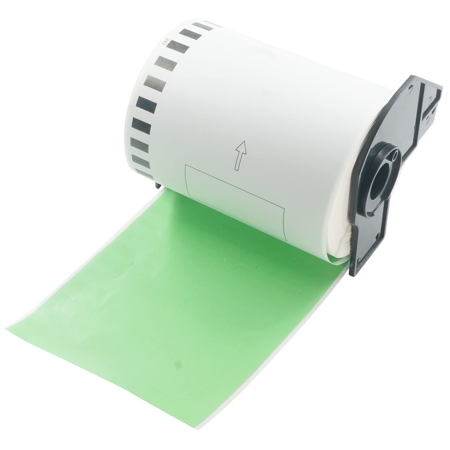 BETCKEY - 1 Green Labels Replacement for Brother DK-22243, 102mm x 30.48m Continuous Shipping Labels Compatible with Brother QL Label Printers