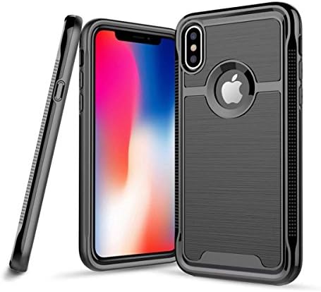 Protecover iPhone X Case, Beetle Style Brushed Texture Dual Material Hybrid Protection Drop Protection for iPhone X Cover