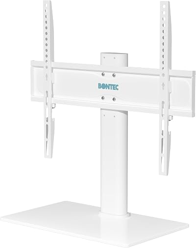 BONTEC Universal TV Stand 24–60 Inch TV Console with Glass Base 45kg