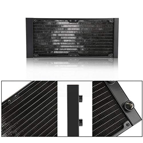 Radiador-de-aluminio-ASHATA-Computadora-de-aluminio-Refrigeracin-por-agua-Intercambiador-de-calor-Radiador-Enfriador-de-agua-12-tubos-con-rosca-G1-4-para-PC-120-mm-240-mm-360-mm240mm