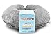 Crafty World Travel Neck Pillow Washable Cover Comfortable Memory Foam Airplane Travel Accessories Essentials Plane Neck Support Pillow for Neck Pain Relief and Sleeping Grey