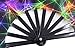 Amajiji Large Rave Folding Fan, Chinease/Japanese Handheld Fans, Perfect for Cooling, Decoration, Dance, Wedding, Gift (AM1)