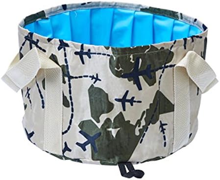 Admire U 15L Portable Durable Multifunctional Foldable Outdoor Wash Basin, Folding Bucket for Camping, Traveling, Hiking, Washing, Fishing (Beige)