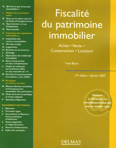 Fiscalité du patrimoine immobilier by (Paperback)