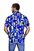 V.H.O Funky Hawaiian Shirt, Beerbottle, Blue, L