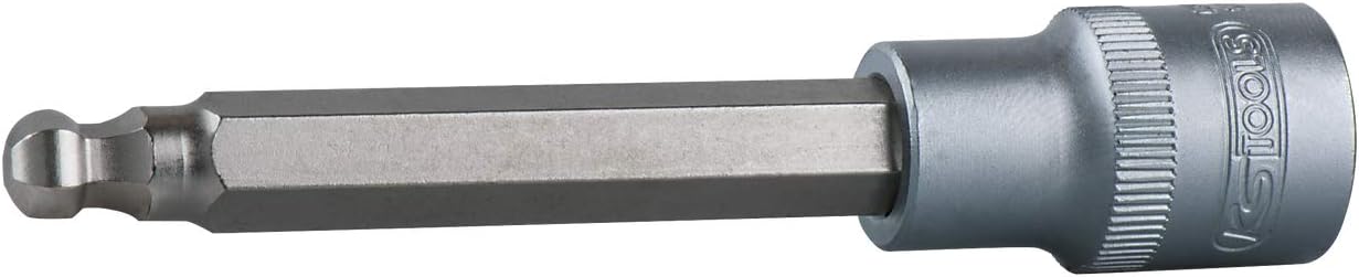 KS Tools 1/2 Inch Bit Socket Hexagon Socket with Ball End Long 8 mm