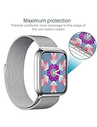 LK [6 Pack] Screen Protector for Apple Watch 38mm Series 3 2 1 - Max Coverage Bubble-  Anti-Scratch iWatch 38mm Flexible TPU Film with Lifetime Replacement Warranty
