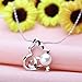 VIKI LYNN Cat Pendant Necklace for Women Freshwater Cultured Pearl 925 Sterling Silver Chain,Gifts for Cat Lovers