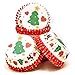 Gift Boutique 500 Pieces Christmas Cupcake Liners Muffin Colorful Paper Disposable Holders, Standard Size Ideal for Holiday Decor and Parties Christmas Theme Party Decorations, 4 Designed Wrappers