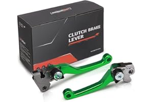 JFG RACING Dirt Bike Clutch Brake Lever,CNC Billet Pivot Foldable Handle Levers for KX250F 05-12/KX450F 06-12/KX125 06-08/KX2
