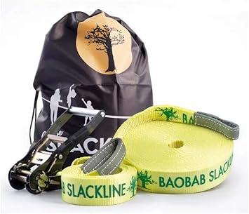 Kit Slackline Cruise Cinta 13 Metros Alça Catraca E Bolsa