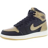 Nike Air Jordan 1 High OG Black and Gold Big Kids Shoes (Black/Sail/Metallic Gold, FD1437-071)