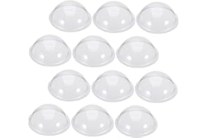 INOOMP 50pcs Clear Shaker Dome Covers Transparent Plastic Half Globe Cloche for Micro Landscape DIY Crafts