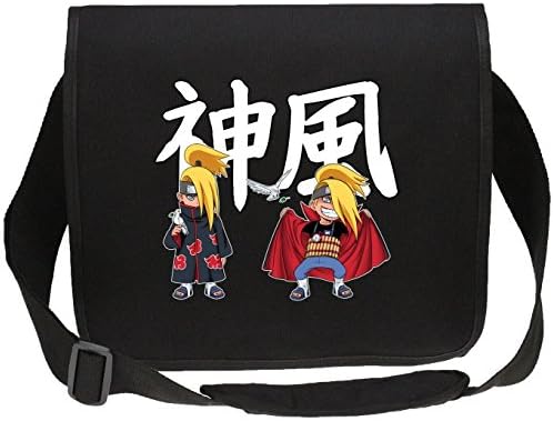 Funny Naruto Black Canvas Messenger Bag - Deidara (Naruto Parody) (Ref:496)