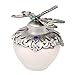 YUFENG 40ml Glass Perfume Bottles, Retro Frosted Dragonfly Lid,Empty Refillable for Travel and Lady Gift(Dragonfly)