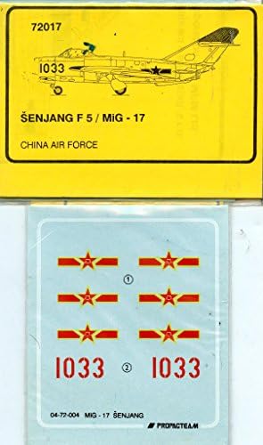 Propagteam Decals 1:72 Shen Yang F-5 J-5 Mig-17 China Air Force #72017/04-72-004