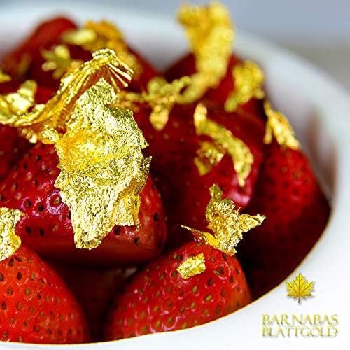Edible Genuine Gold Leaf Flakes By Barnabas Blattgold 150mg Jar Amazon Com Grocery Gourmet Food
