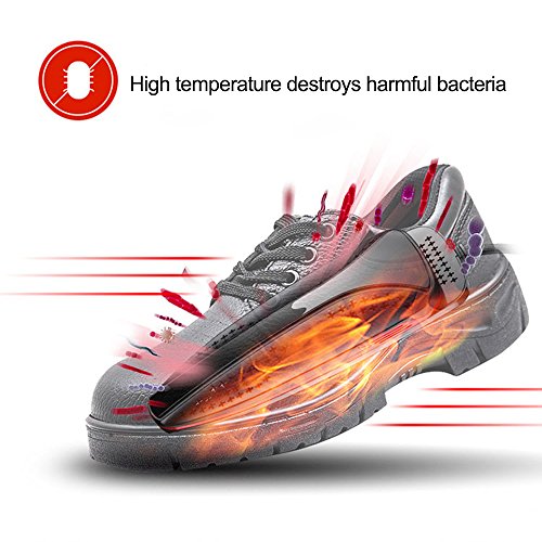 LOHOME 1-Pair Electric Shoe Dryer with Timer- Boot Dryer Shoes Warmer Shoes Drying Device Footwear Heater Dehumidify Disinfector Deodorizer (Black) - Thumbnail 6