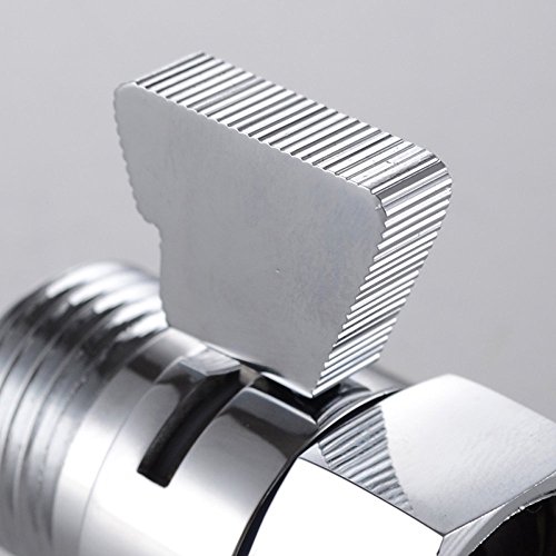 image for Homeself Brass Shower Head Flow Contol and Shut OFF Stop Switch Valve 