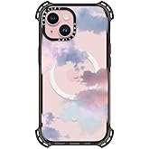 CASETiFY Bounce iPhone 15 Case [6X Military Grade Drop Tested / 21.3ft Drop Protection/Compatible with Magsafe] - Clouds - Clear Black