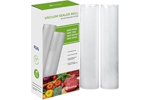Vaakas Vacuum Sealer Bags Rolls 2 Pack 11''x16' For Food Saver, Weston. Commercial Grade, Vacuum Seal Bags Rolls,BPA Free,Great for Vac Storage Seal Bags, Meal Prep with Sous Vide