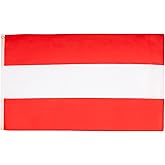 AZ FLAG - Austria Flag - 2x3 Ft - 100D Polyester Austrian Banner with Two Metal Grommets - Fade Resistant - Vivid Colors - 2' x 3' Feet - 90x60 Cm