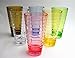 Acrylic Tumblers 18.5oz Break-Resistant/Premium Quality BPA Free Plastic GLASSES/CUPS/Set of 6 Assorted Colors For Water, Iced Tea,Cocktails, Beer, Hot/Cold Beverages, Dishwasher Safe