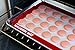 Bakeitfun Silicone Non-stick Multipurpose Kitchen Tool, Microwave and Dishwasher Safe Macaron Mat with 28 Macaron Spaces, Standard,  Macaron Raspberry Red