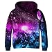 COIKNAVS Teen Girls' 3D Print Galaxy Fleece Sweatshirts Long Sleeve Pocket Pullover Hoodies