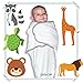 Swaddle Infant Wrap Set -- with Velcro for Boys and Girls by Babeluv (4Pack, ABCD)