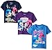 Shimmer and Shine Toddler Girls' 3-Pack T-Shirt Shirts, Blue/Purple, 4T