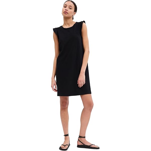 black dress gap Valentina Black Cocktail Midi Party Dress Black / L