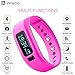 InnKoo Activity Tracker for kids, U2 Fitness Tracker Pedometer Watch Steps Calories Counter Smart Bracelet Wristband Sports Band Sleep Tracker, for Women Men Kids Seniors Bluetooth Sync (Violet)