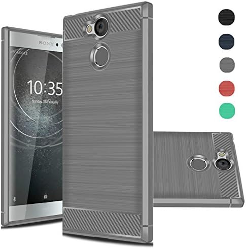 Sony Xperia XA2 Ultra Case, Rnicy Slim Anti-fingerprint Rubber Soft TPU Flexible Brushed Texture Protective Cover Case For Sony Xperia XA2 Ultra (Gray)