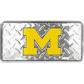 Hangtime University of Michigan - Michigan Wolverines 6x12 Diamond Background License Plate