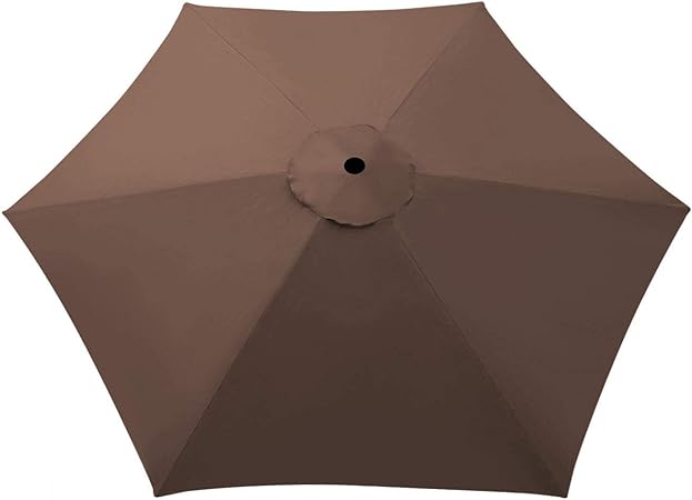 Amazon Com Umbrella Cover Canopy 8 2ft 6 Rib Patio Replacement Top Outdoor Brown Garden Outdoor