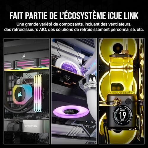 iCUE LINK QX120 RGB à Dôme Magnétique de 120mm Ventilateurs - Noir
