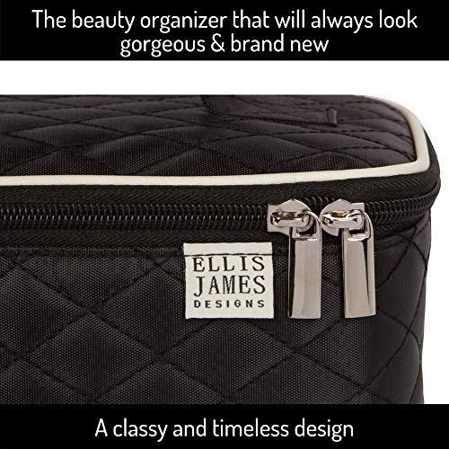 Ellis James Designs Large Travel Makeup Bag Organizer Cosmetics Train