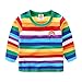 Mud Kingdom Toddler Boys T-Shirts Long Sleeve Rainbow Stripe 24 Months